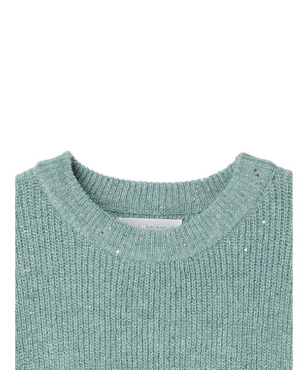 Green Parks ・Ｐｅｔｉｔ　Ｆｌｅｕｒ　ラメ＆スパンコールニット Green