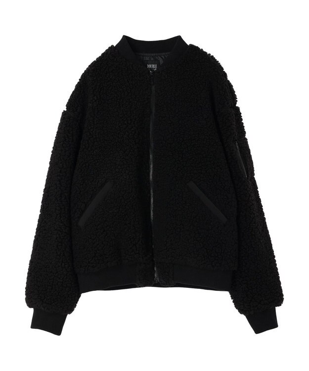 Green Parks ・Ｄｏｕｂｌｅ　Ｆｌａｇｓ　　ボアブルゾン Black