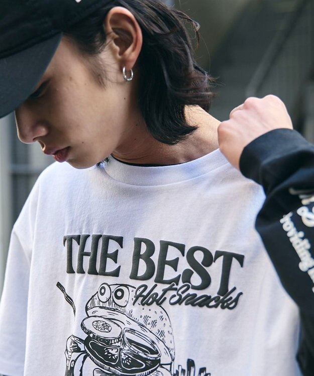 WEGO 【ユニセックス着用ITEM】グラフィックアンサンブルT（LS） ホワイト