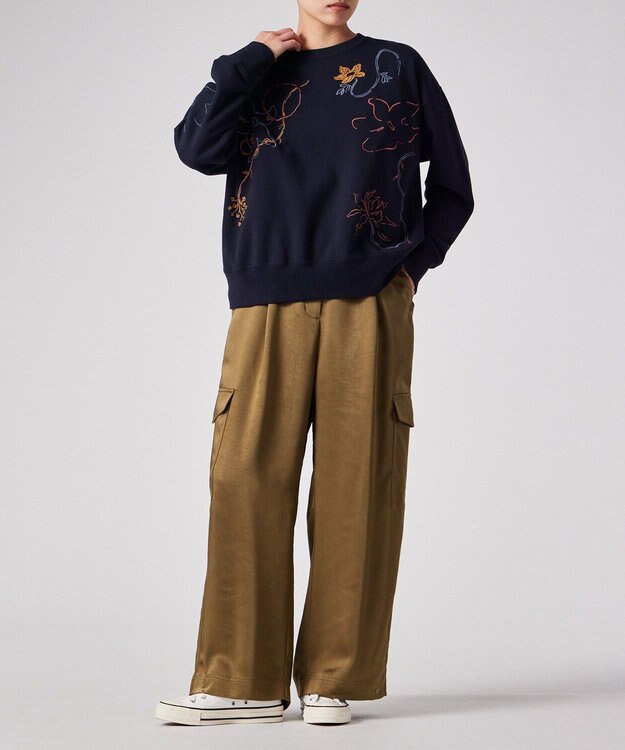 Paul Smith フラワー ステッチ スウェット ネイビー