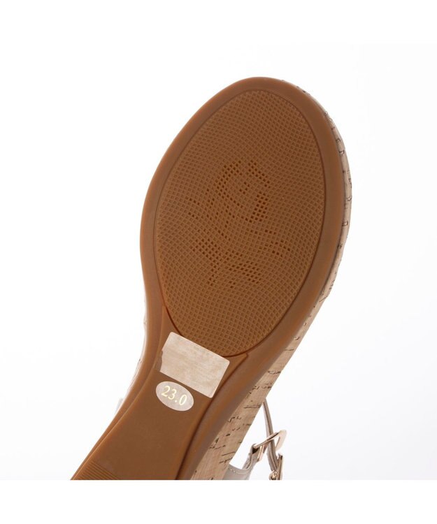 Riz raffinee <Riz raffinee>ラインストーン付ウェッジサンダル ベージュメタリック