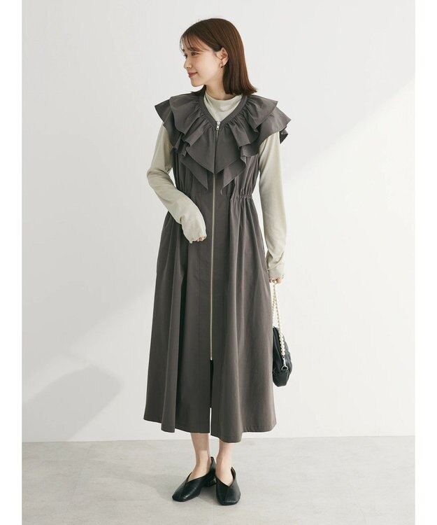 Green Parks ・ＳＵＧＡＲ　ＳＰＯＯＮ　ラッフルＺＩＰジャンスカ Charcoal Gray