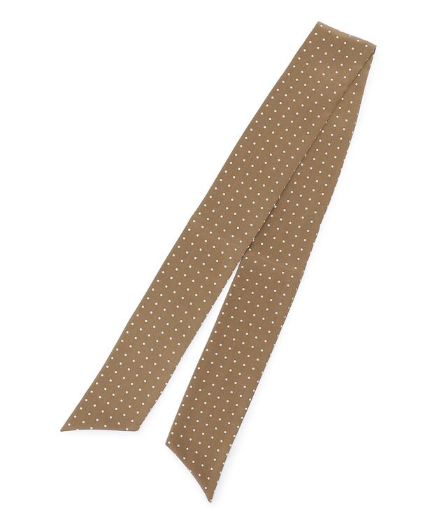 J.PRESS MEN ハンドプリントドット ネッカチーフ ブラウン系6