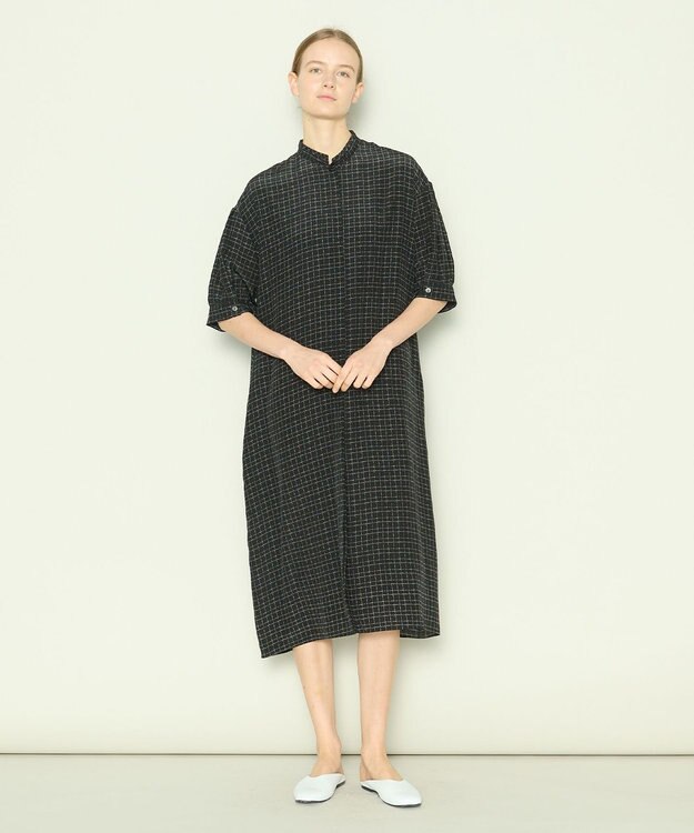 JOSEPH 【洗える】アクロスプリント　ドレス Black