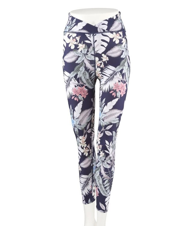 San-ai Resort（三愛水着楽園） 【水陸両用】　プリントレギンス　M・L　【Reir（レイール）】 ネイビー