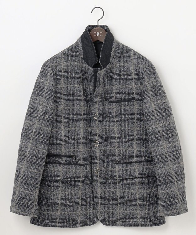 JOSEPH ABBOUD 【ストレッチ/イタリア素材/軽量】 イタリア素材使用・スライバーチェックジャケット ライトグレー系4