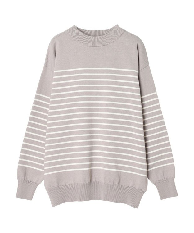 CRAFT STANDARD BOUTIQUE パネルボーダーニットプルオーバー Beige