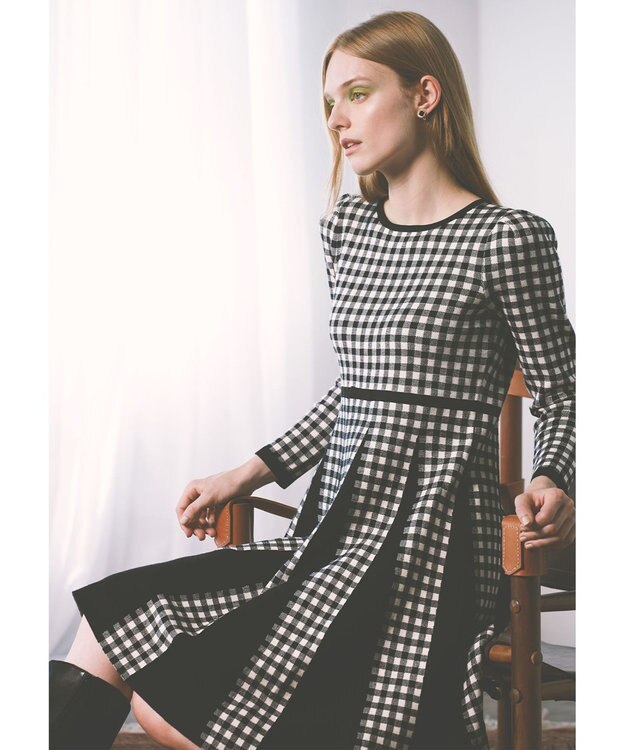 TOCCA 【洗える！】BOAD GAME ニットドレス ブラック系