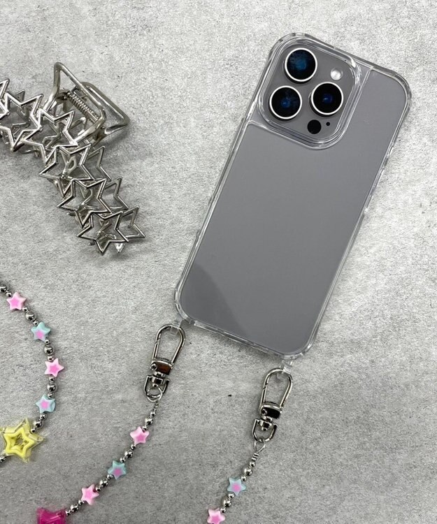 WEGO ストラップホール付きクリアiphoneケース 柄12