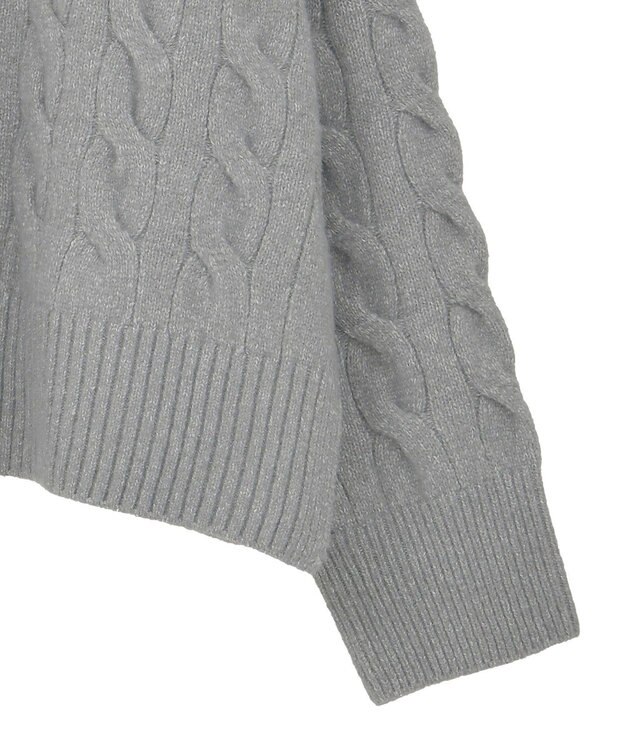 AMERICAN HOLIC ミドルゲージケーブルニットプルオーバー Gray Mixture