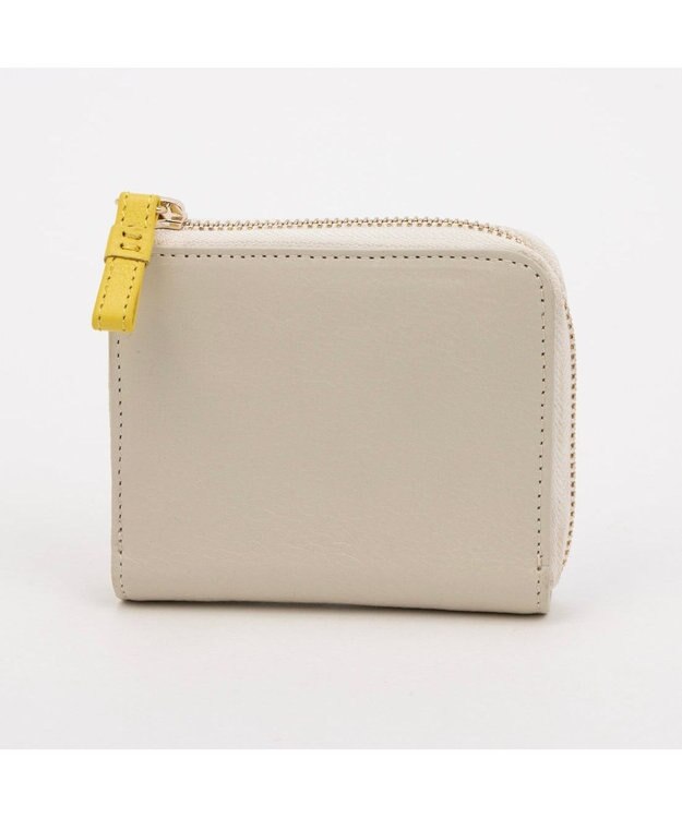 UNBILLION アトランタ ATLANTA / 牛革L字ファスナーミニウォレット アイボリー