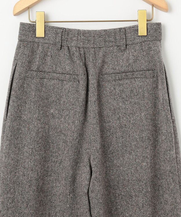 組曲 S ネコアシツィード ワイドパンツ グレー系