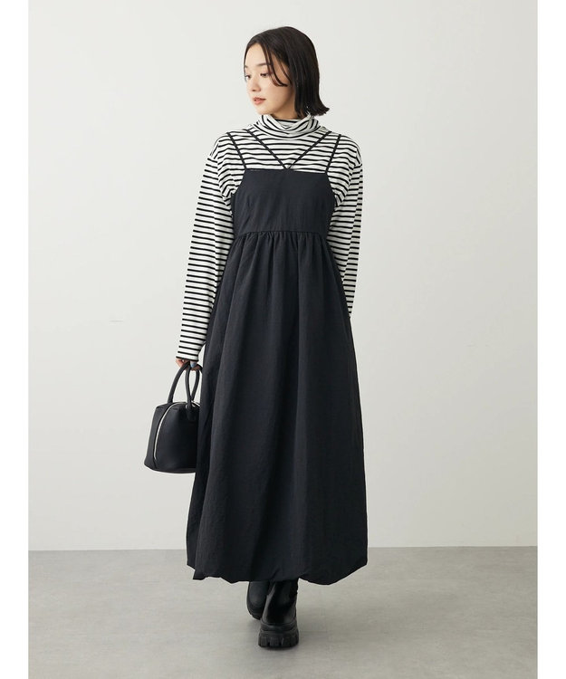 Green Parks ・ＥＬＥＮＣＡＲＥ　ＤＵＥ　バルーンキャミワンピース Black