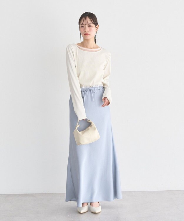 earth music&ecology レイヤード風テレコプルオーバー Ivory