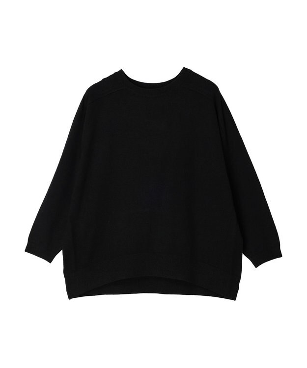 CRAFT STANDARD BOUTIQUE とてもちクルーネックニットプルオーバー Black