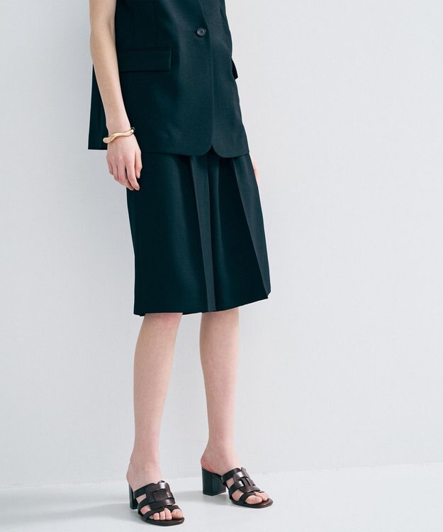 uncrave ウォッシャブルドライサップ バミューダパンツ（サスペンダー付き） ブラック（WEB限定カラー）