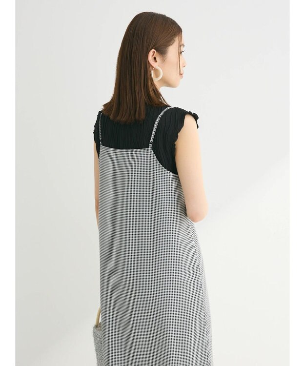 Green Parks ・ＳＵＧＡＲ　ＳＰＯＯＮ　サッカーギンガムキャミワンピ Off White