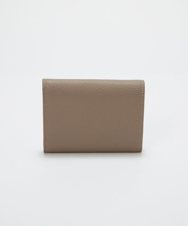 TOPKAPI 【Breath TOPKAPI】DUAL デュアル シュリンクレザー バイカラー 三つ折り 財布　薄型 / 軽量 グレージュ