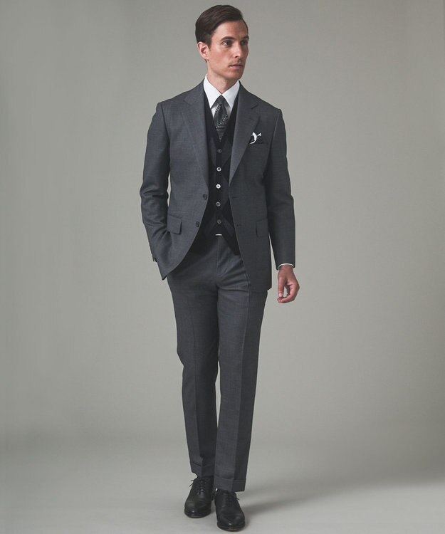 GOTAIRIKU 首にも巻ける【2WAY/日本製】シルク100% ポケットチーフ（ドット柄） ブラック系8