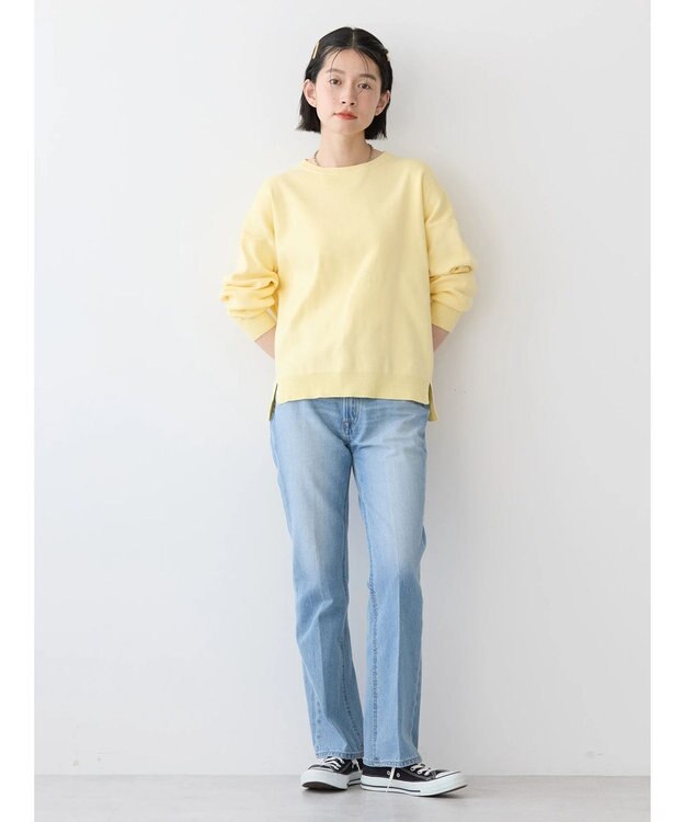 AMERICAN HOLIC 前振りニットプルオーバー Light Yellow