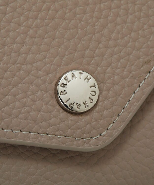 TOPKAPI 【Breath TOPKAPI】DUAL デュアル シュリンクレザー バイカラー 三つ折り 財布　薄型 / 軽量 グレージュ