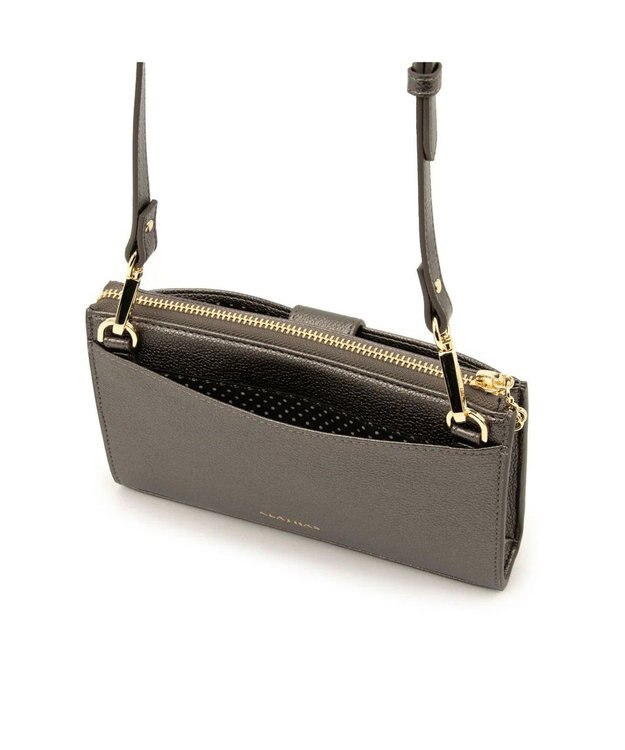 CLATHAS ココル 財布機能付ショルダーバッグ ガンメタ