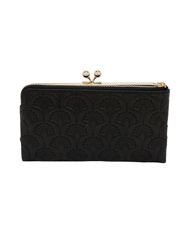 ANNA SUI ピーコック 二つ折り口金長財布 クロ