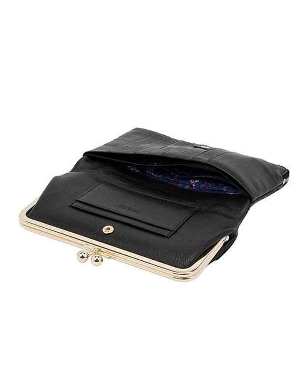 ANNA SUI ピーコック 二つ折り口金長財布 クロ