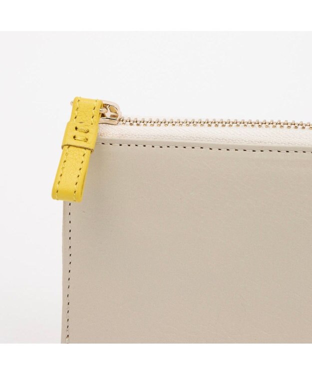 UNBILLION アトランタ ATLANTA / 牛革L字ファスナーミニウォレット アイボリー