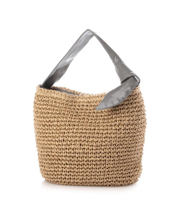 UNBILLION カシュカシュ cachecache / リボンハンドルクロッシェミニトート GY