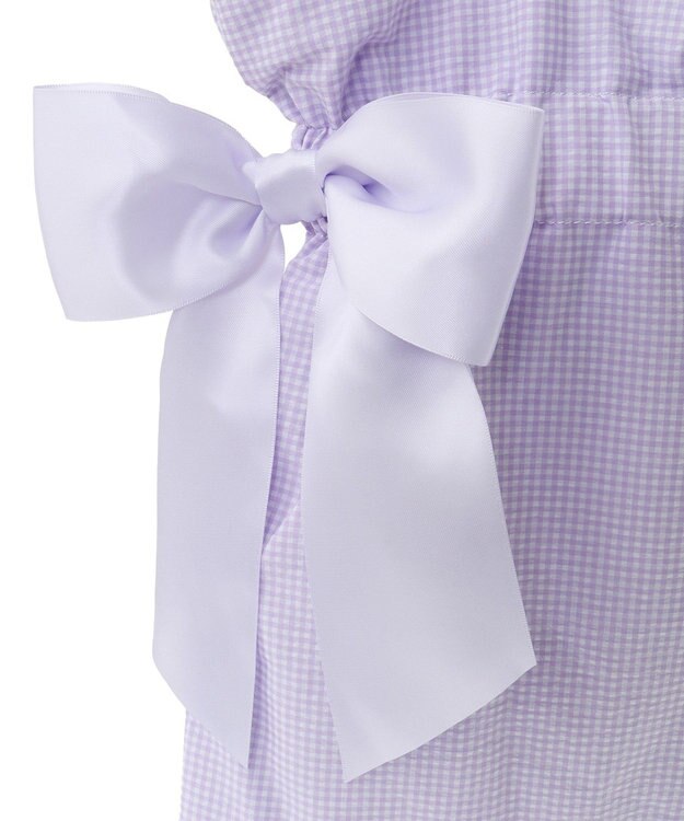 Maison de FLEUR ギンガムチェックダブルリボントートバッグ Lavender