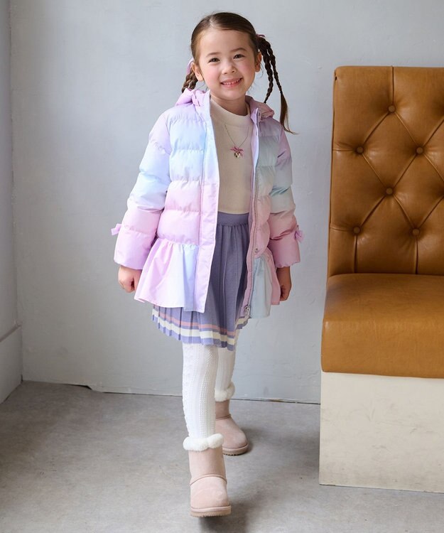 ANY KIDS ハイネック長袖カットソー エクリュ