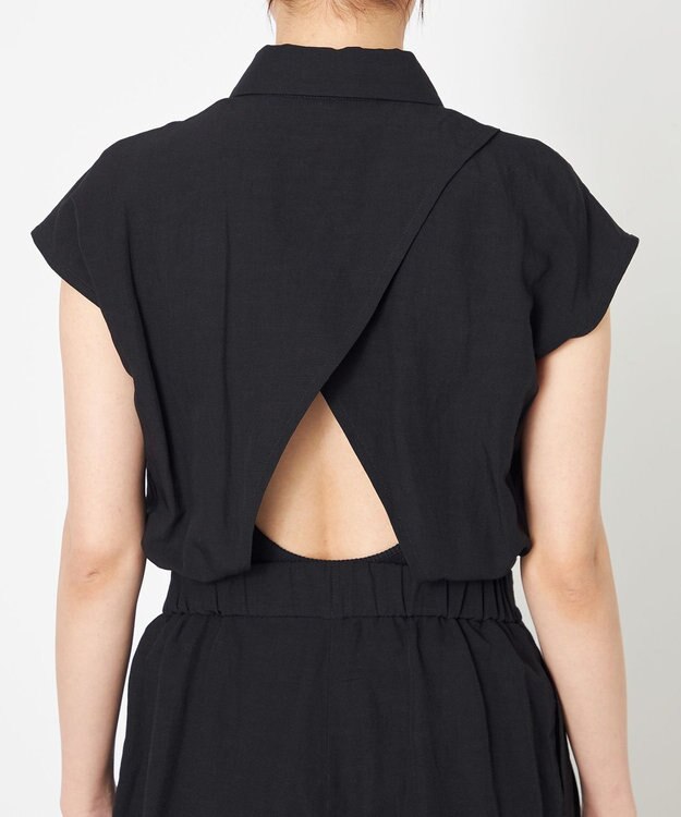 NAVE 【Nave】ヴィスコースリネン ジャンプスーツ ブラック系