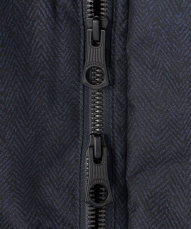 GOTAIRIKU 【仕事で着用可】ラスタードビー フーデッドブルゾン_地柄(24/25年モデル) ネイビー×ヘリンボーン柄(25年新色)