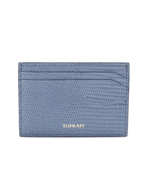 TOPKAPI 【TOPKAPI】イタリアンレザー リザード型押し パスケース  LUCIA ルチア ブルーグレー