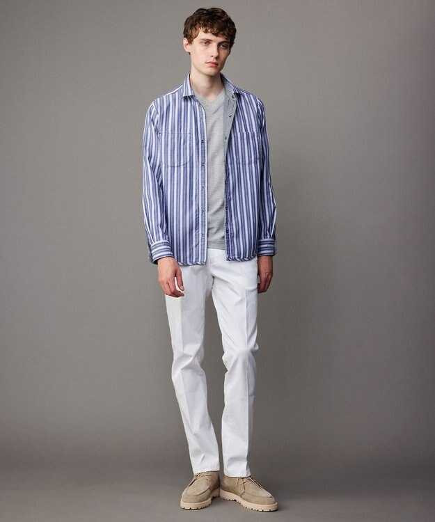 JOSEPH ABBOUD 【キングサイズ・2WAY】リバーシブル シャツ グレー系