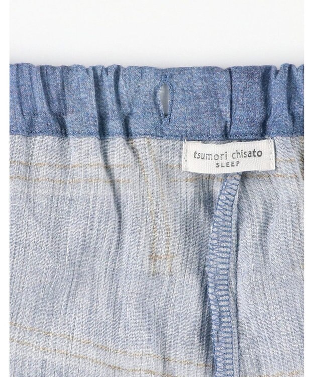 tsumori chisato SLEEP ツモリチサト ボトムス 綿100%(本体) 楊柳素材 8分丈 レディース UOT215 /ワコール ブルー
