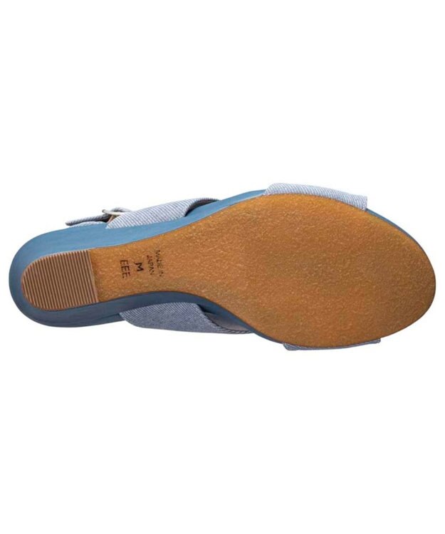 REGAL FOOT COMMUNITY 【ビューフィット】A69Y ウエッジサンダル ブルー型押