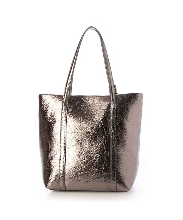 UNBILLION カシュカシュ cachecache / クラッシュメタリック2wayミニトート ダークシルバー