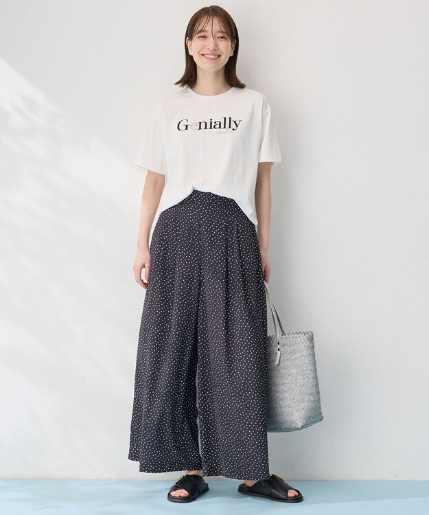 ANY L 半袖ロゴＴシャツ オフ[ロゴプリント＆刺繍]