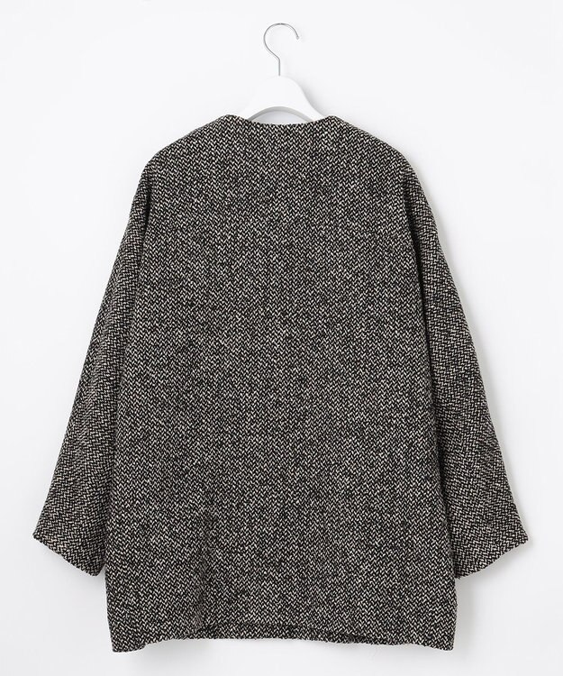 自由区 MANTECOツイード コクーンシルエットコート ベージュ系8