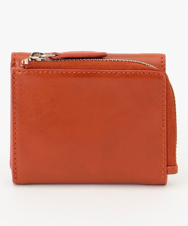 UNBILLION Otias オイルカウレザー三つ折りミニ財布 オレンジ