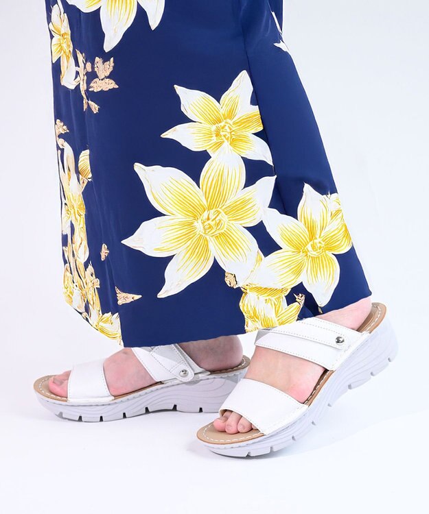 Pointer 本革 超軽量2WAY ツーバンドサンダル ホワイト