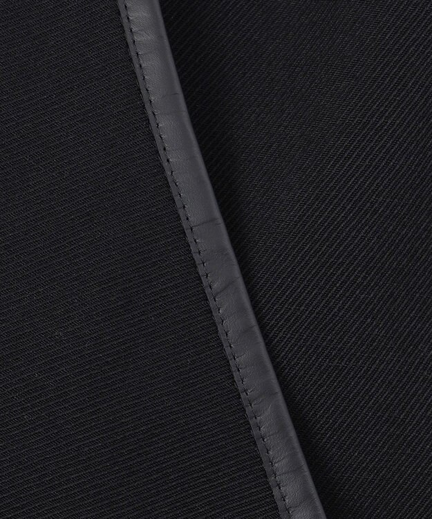 23区 【エステータ】ウールリネン レザートリミング ジャケット ブラック系