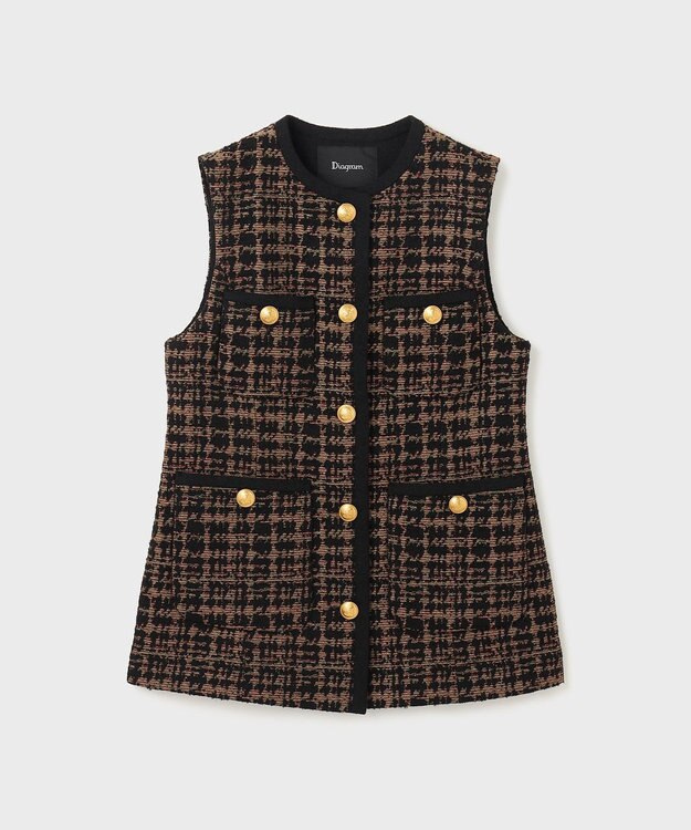 GRACE CONTINENTAL チドリツイードベスト マルチ
