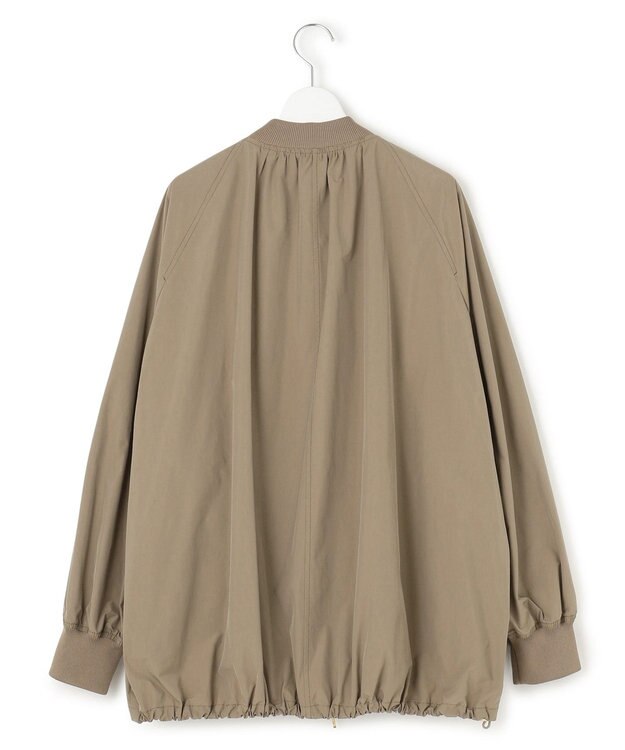 23区 L 【撥水加工】ソフトメモリータフタ ミドル丈 ブルゾン ライトカーキ系