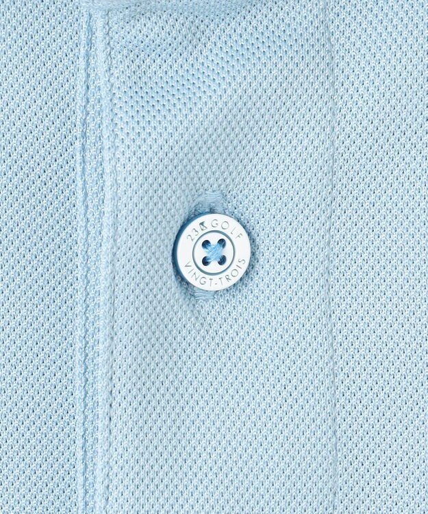 23区GOLF 【MEN】カラバリ豊富な半袖ポロシャツ サックスブルー系