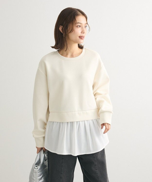 Green Parks ＳｏｆｔＣｕｓｈｉｏｎダンボールドッキングチュニック Ecru