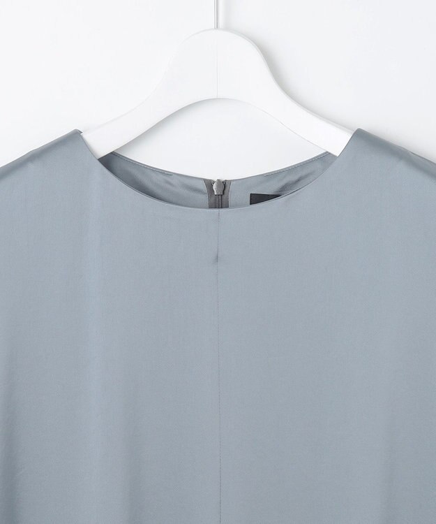 自由区 【Exclusive】シャイニーサテン ドレス チャコール