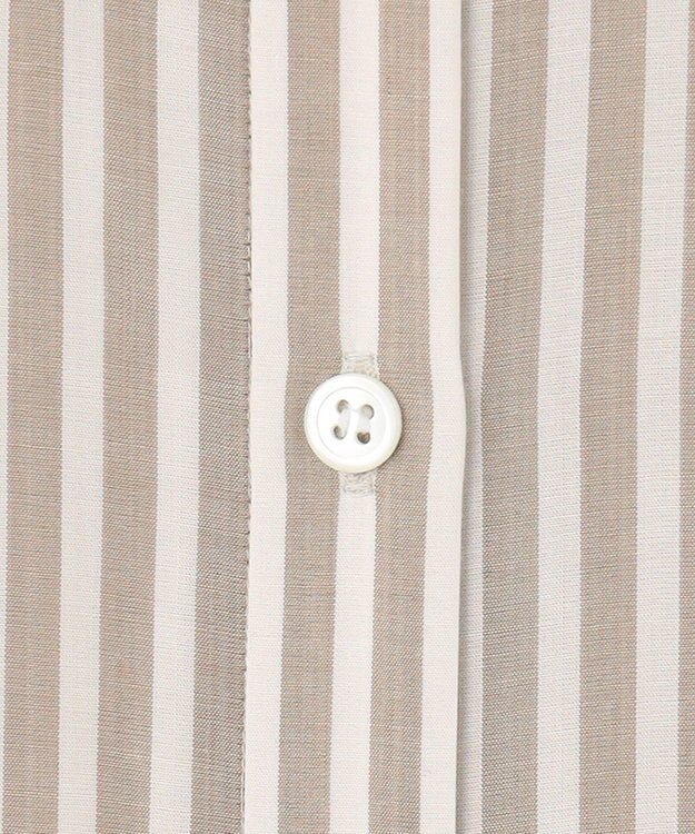 ICB 【洗える】 キュプラローンストライプ ワンピース オリーブストライプ系